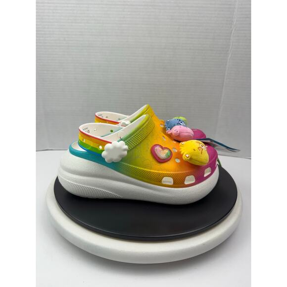 Crocs x Care Bears Crush Clog Rainbow Womens Sz 6 Slip On Platform Sandals Shoes - Picture 5 of 12